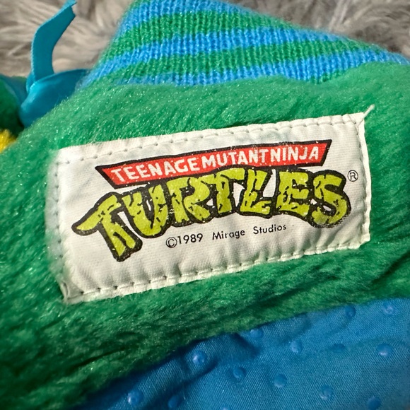 VINTAGE Teenage Mutant Ninja Turtles Leonardo Toddler slippers size 10 - Picture 2 of 6